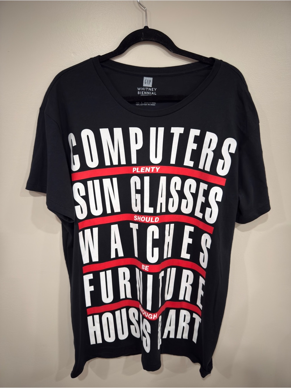 2000’S DEADSTOCK BARBARA KRUGER X GAP WHITNEY BIENNIAL T-SHIRT LARGE